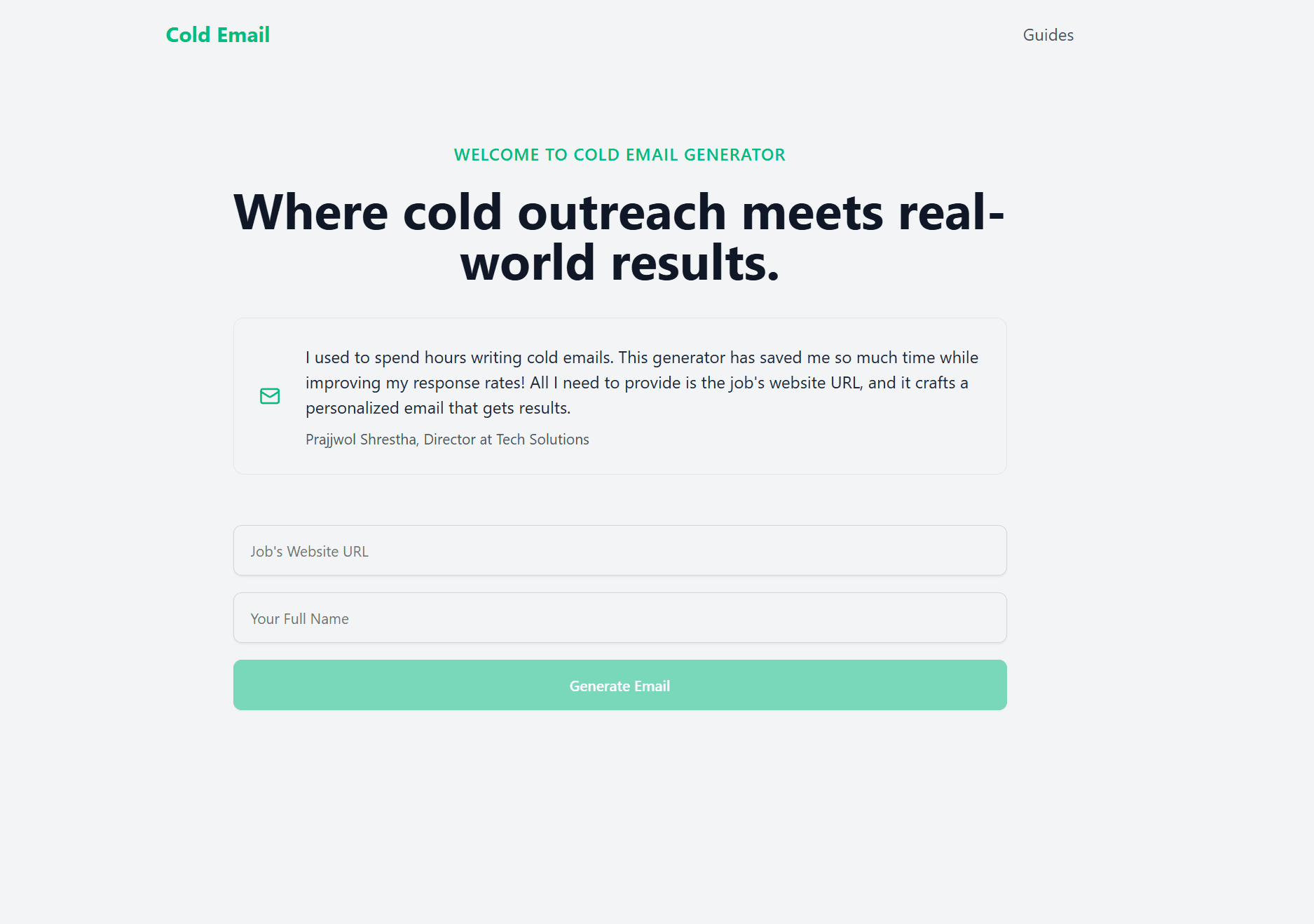 Cold Email Generator