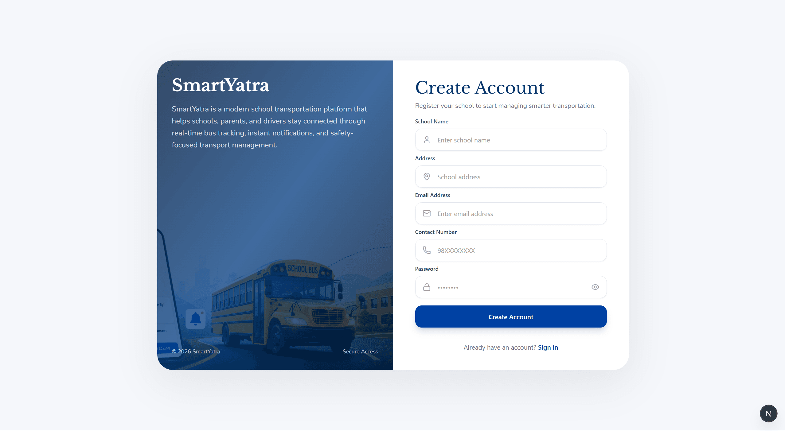 School Bus Tracking System screenshot 1