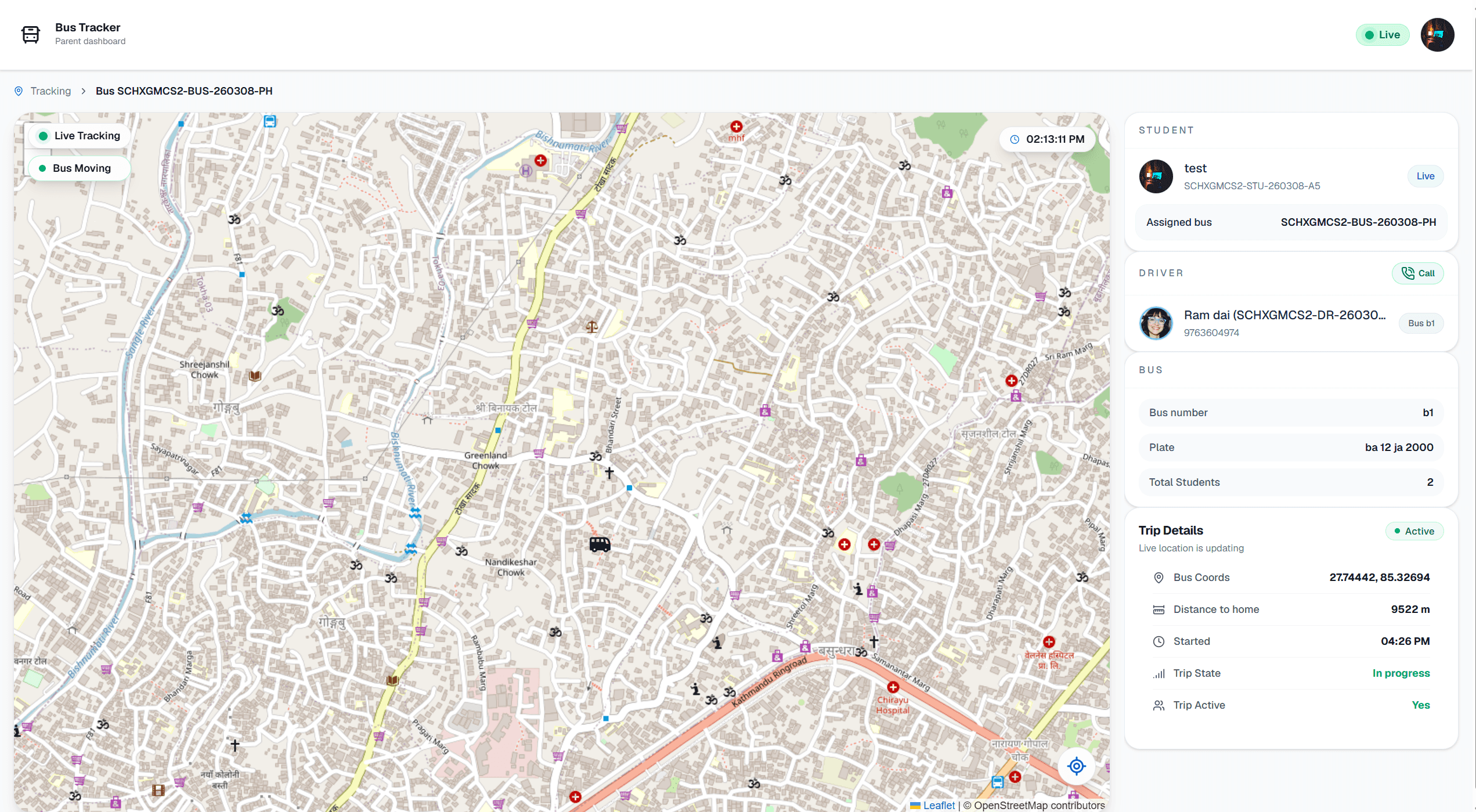 School Bus Tracking System screenshot 2